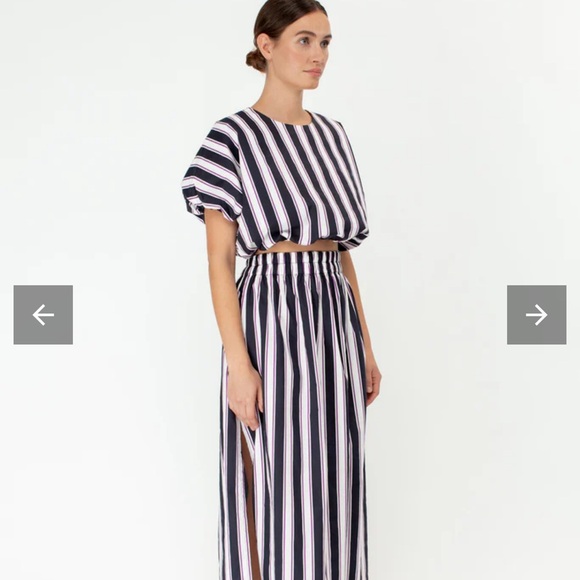 Mikoh Purple and White Striped Skirt - Picture 6 of 7